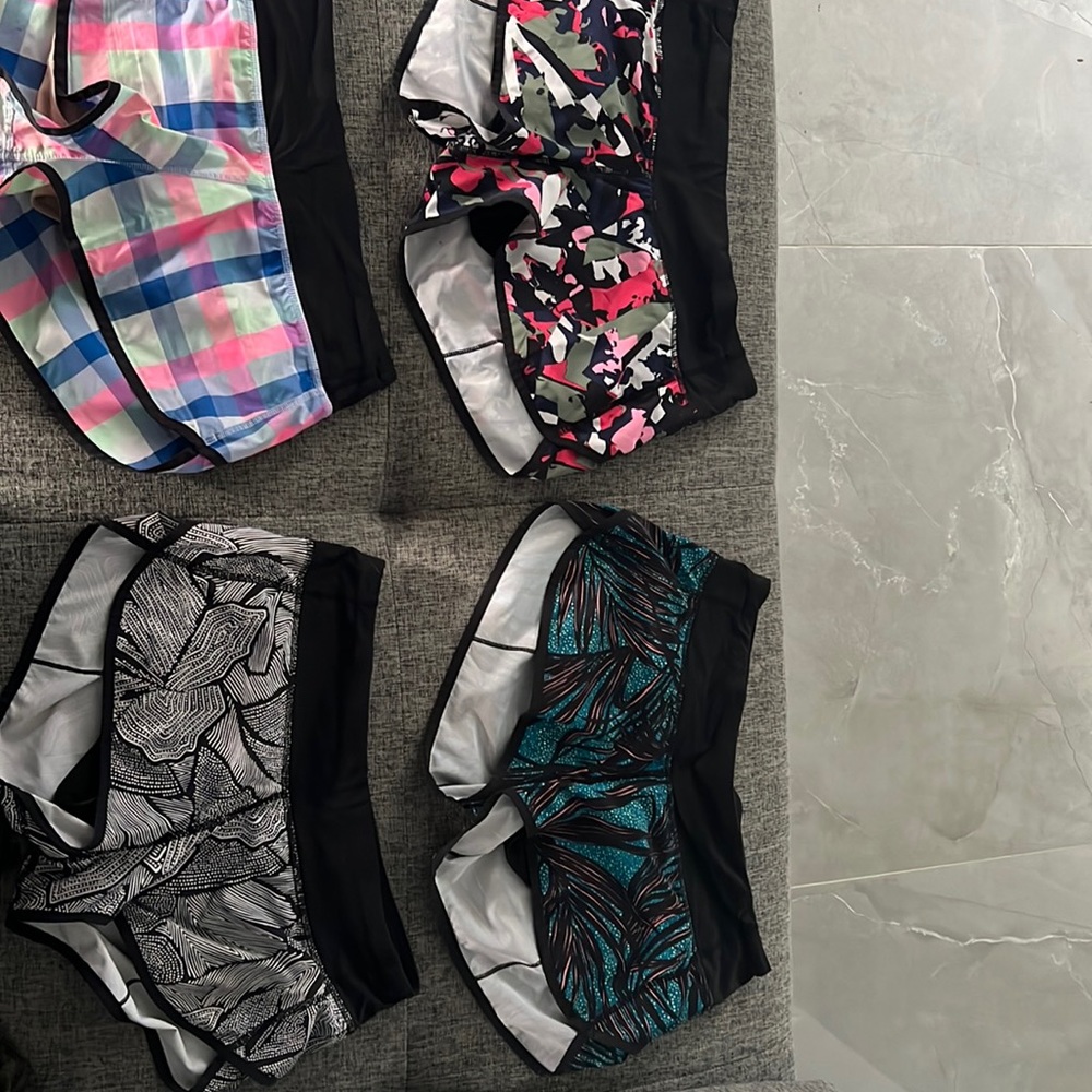 Lululemon speed shorts. All size 6, all in perfect condition